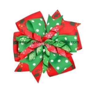 Christmas Ribbon Hair Clip Girl Hair Ribbon Clip