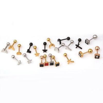 Stainless Steel Earrings Stud Body Piercing Jewelry