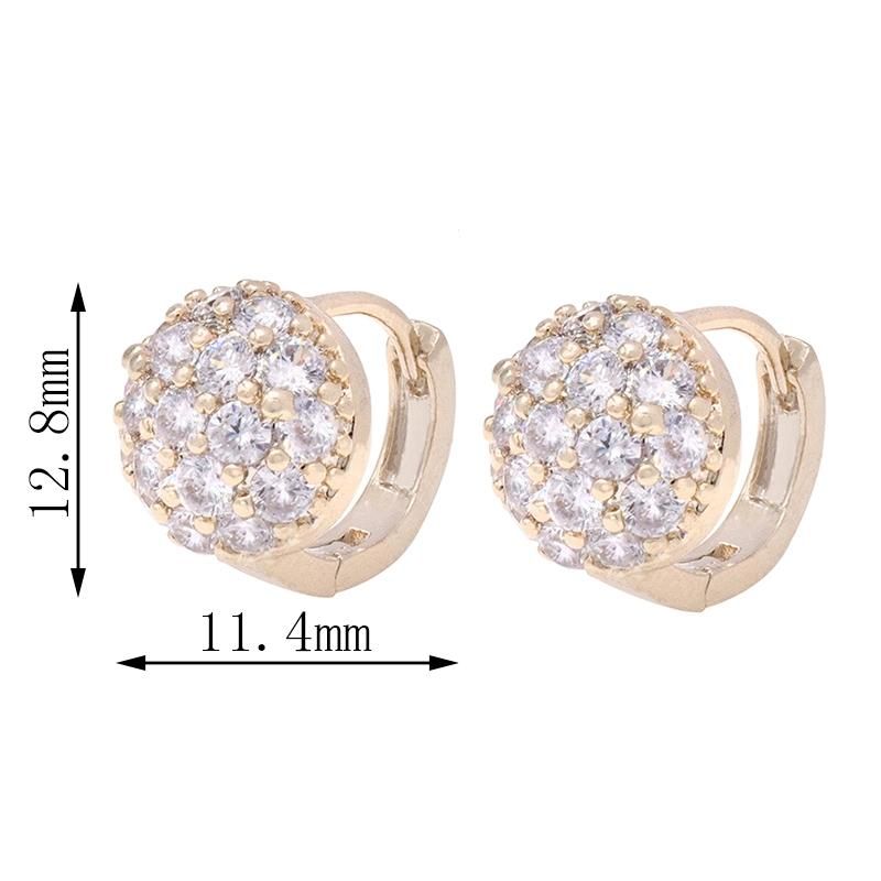 2022 Wholesale Cheap Zircon 14K Gold Women′s Earrings