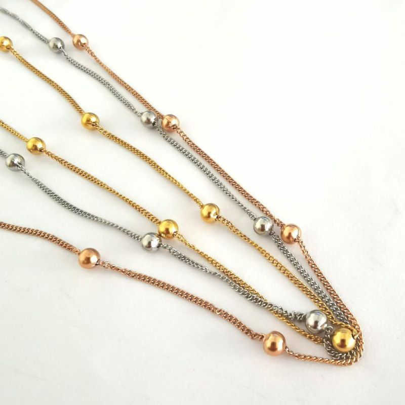 Wholesale Popular Fashionable Curb Cable Chain Necklace with Rolo for Gift Decoration Girl Jewellry Bracelet Anklet for Pendant Design