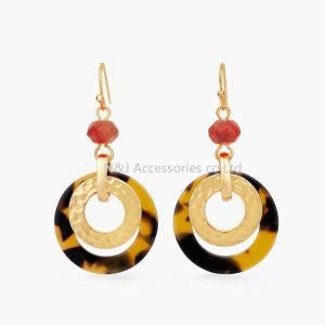 Fashion Animal Prints Earrings for Women Gold Plated Round Shape Leopard Drop Earrings Jewelry