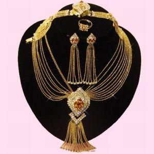 The Lastest Brass Material CZ Jewelry Set (XPK-F-05)