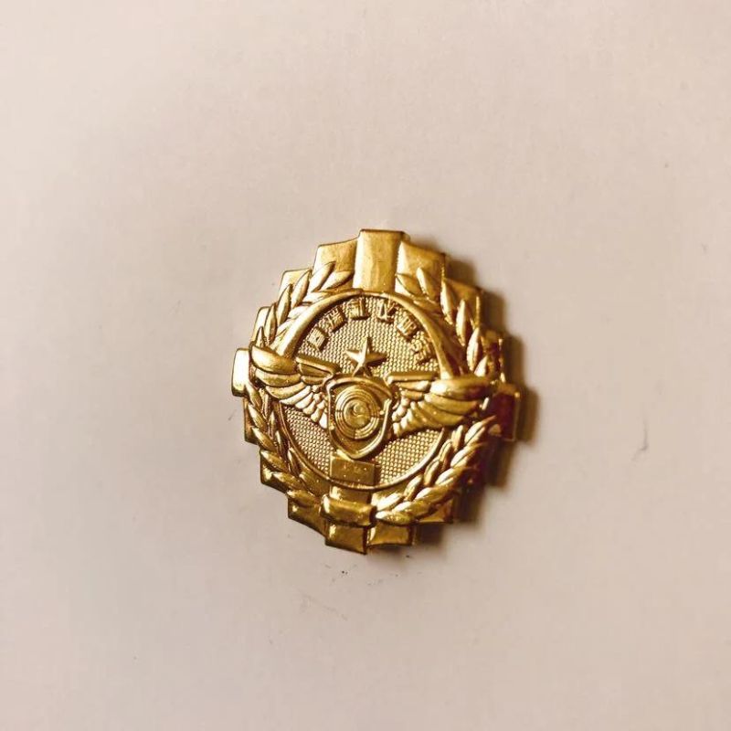 Low Price Customized Animal Shaped Golden Badge