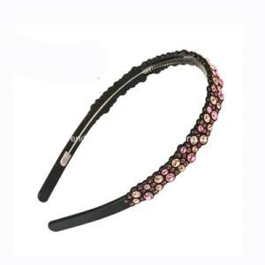 Acetate Plank Hair Band with Rhinestone Hair Accessory for Women