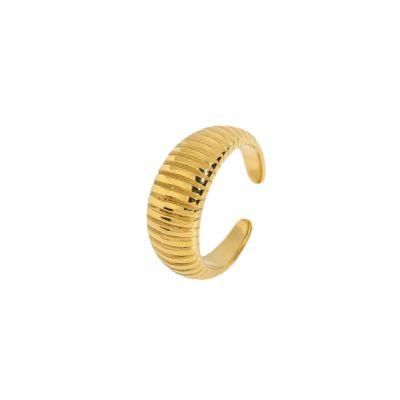 High Quality Simple&Fashion Style Women Ring 14K/18kgold Plated Tyre Pattern