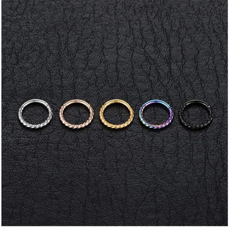 Factory Wholesale Imported Surgical Stainless Steel Jewelry Body Piercing Jewelry Multi-Purpose Rings Ear Ring Lip Ring Segment Nose Ring