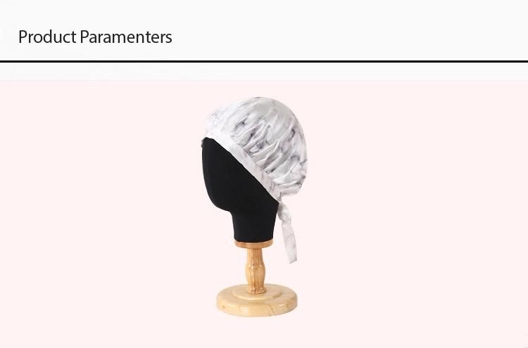 100% Natural Silk Sleep Cap for Women Satin Bonnet Double Layer Adjustable Hair Bonnet