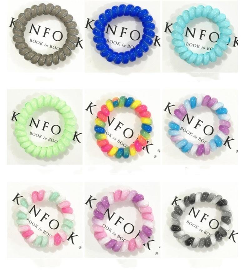 The New Jelly Texture Girl Lady High Quality Telephone Wire Hair Tie Hairband