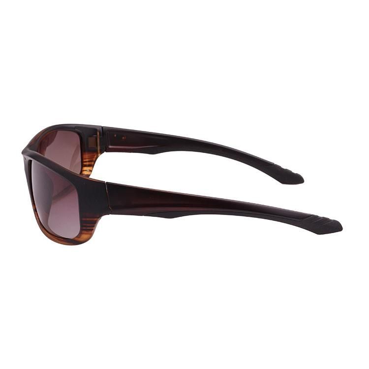 2019 Classical Black to Brown Stripe Sports Sunglasses