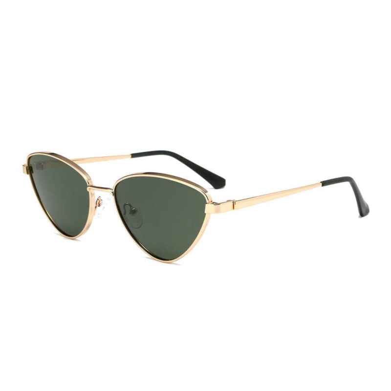 Fashionable Stylish Wholesale Cat Eye Metal Sunglasses in Stock