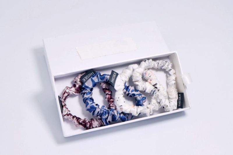 Luxury 100% 6A Silk Hair Elastics Scrunchies Silk Scrunchies