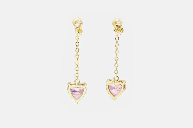 Temperament Earrings Female Gold-Plated Earrings Wholesale Heart-Shaped Earrings