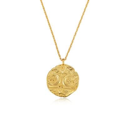 Amazon Customized New Style Girl Summer Star Moon Medallion Coin Necklace