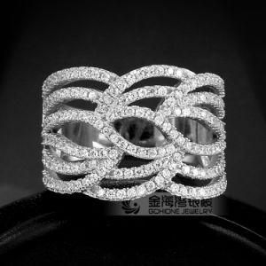 Natural AAA White Cubic Zirconia Sterling 925 Silver Ring 9.25