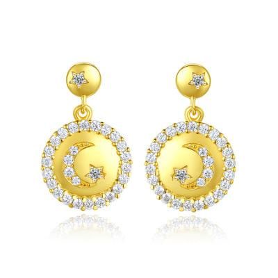 Round Extravagant Earring S925 Sliver Ear Stud