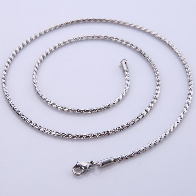 Fashion Accessories Stainless Steel Cobra Chain Jewelry Necklace for Women