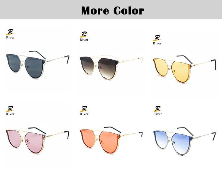 Hot Selling Custom Logo Ready Fashion Metal Frame Women Sunglasses