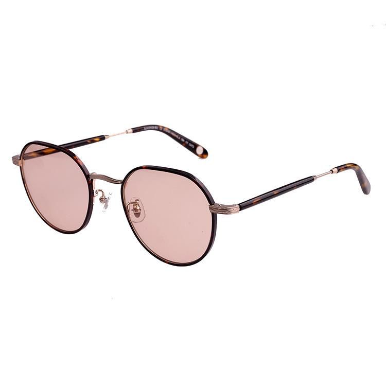 2018 Hot Selling Round Shape Tortoise with Metal Sunglasses