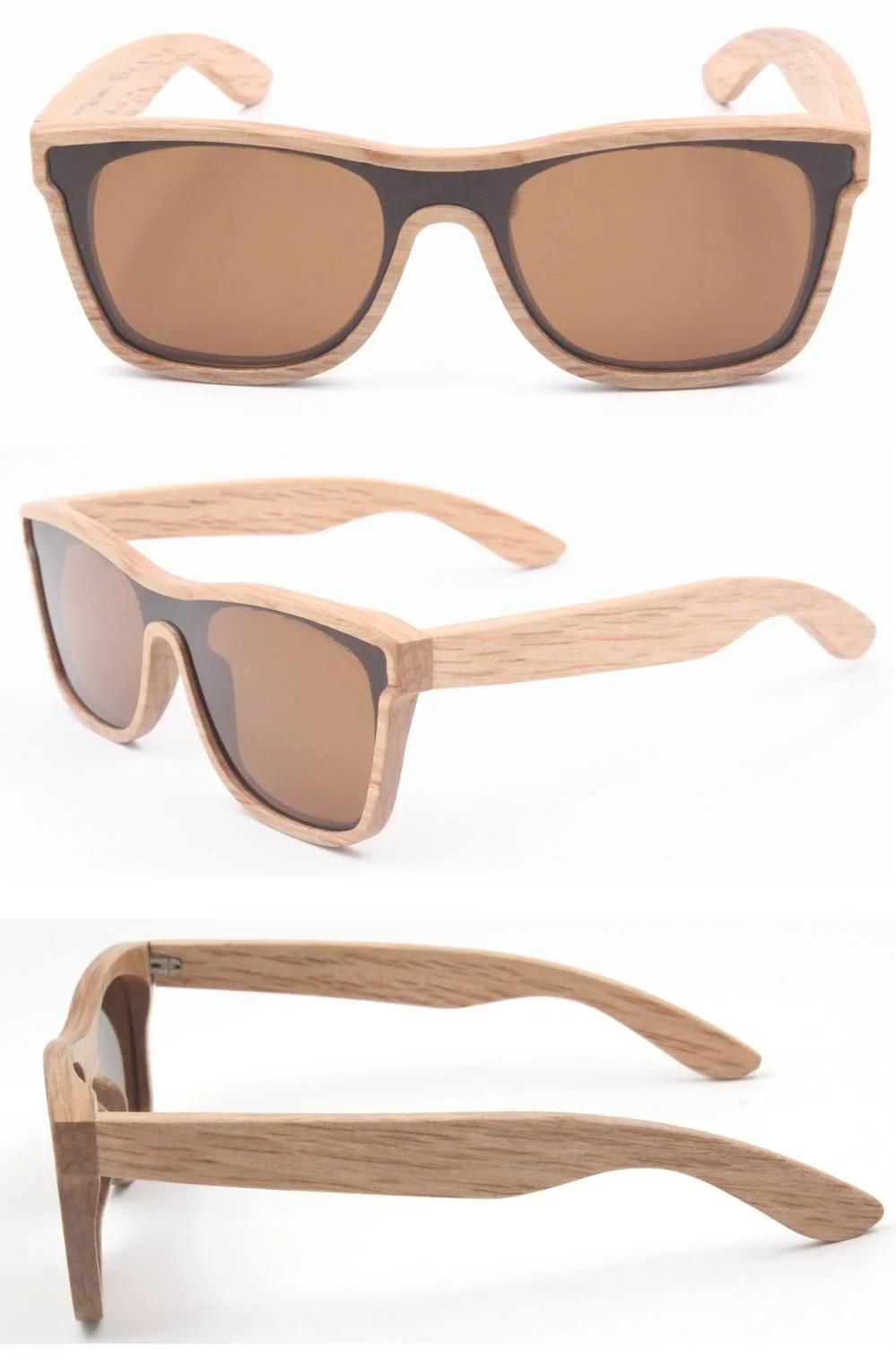 Wood Bamboo Sunglasses in High Quality with Bamboo Cases Hy002