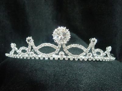 Fashion Crown Tiara High Quality Made in China Factory with Best Price Customized Stones Tiara Crystal Crown for Brides Decoration