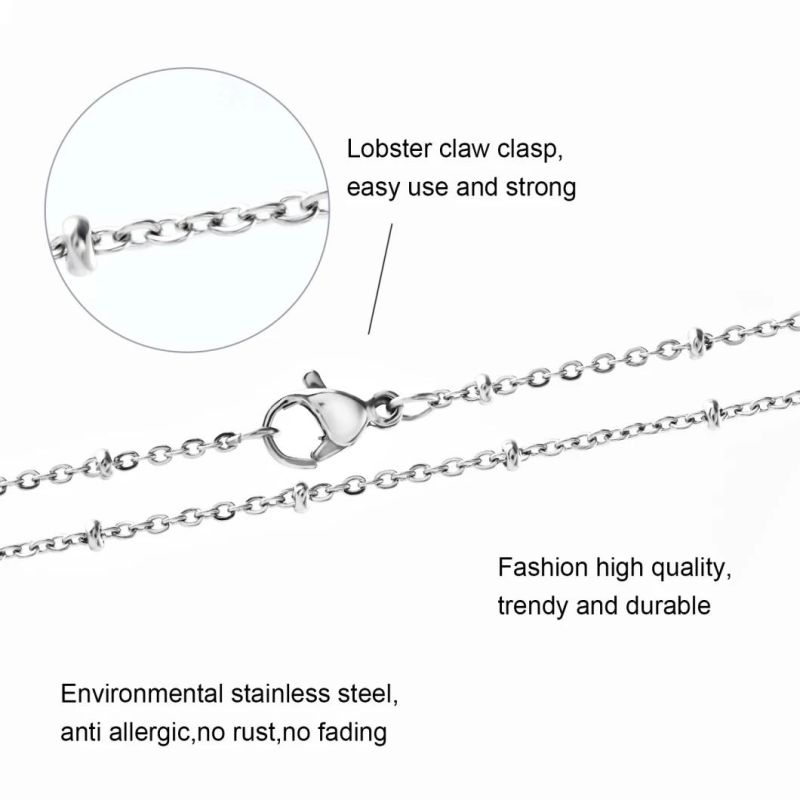 New Design Statelite Lady Jewelry Anklet Bracelet Necklace for Pendant Stainless Steel Gold Plated