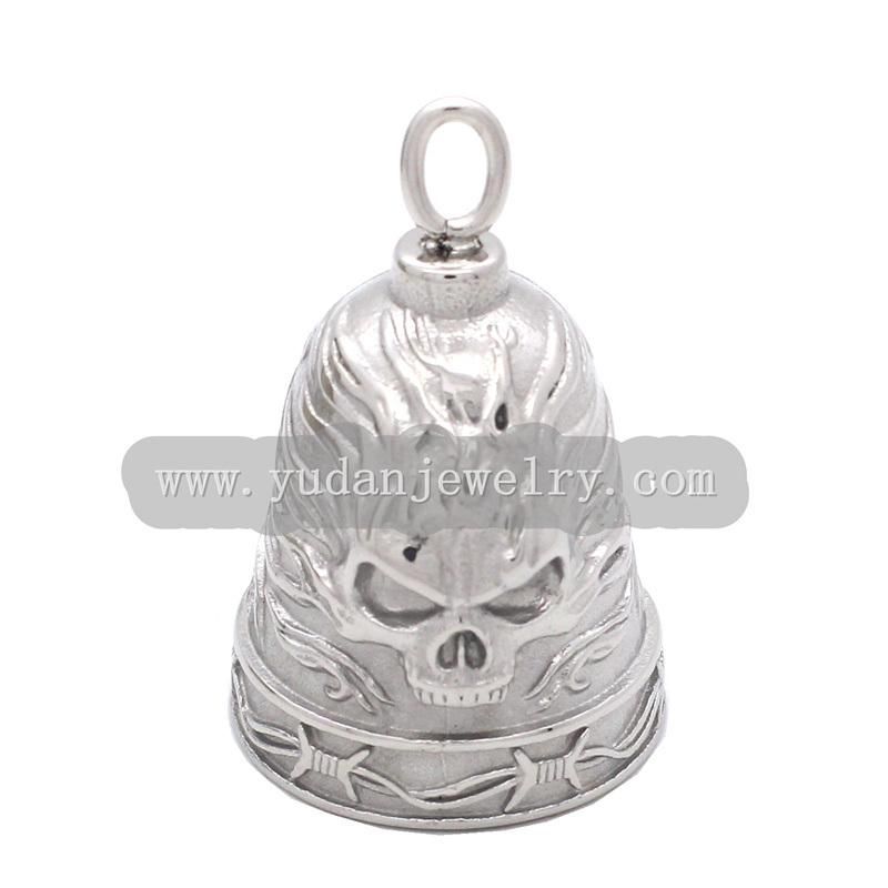 Custom Made Stainless Steel Bell Pendant Necklaces for Biker Riders