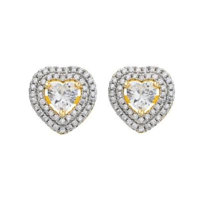 Wholesale Lot CZ Stone 14K Gold Plated Brass Earrings