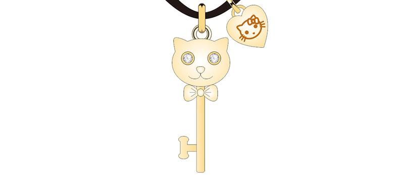 Golden Cat Head Creative Design Jewelry Set
