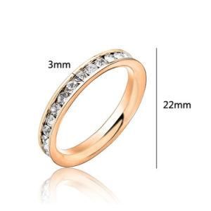 Gold Plated Fashion 316L Stainless Steel Band Ring Jewelry
