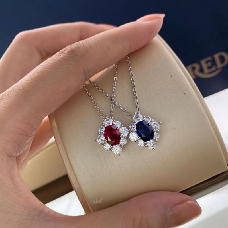 Fashion Jewelry Charm Luxury Jewelry Diamond Necklace Jewelry 18K Gold Plated Bead Chain Women Engagement Necklaces
