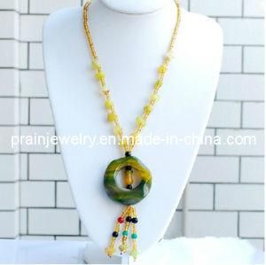 Summer Fashion Jewelry /2013 Jade Lady Green Gemstone Necklace for Adult Women (PN-101)
