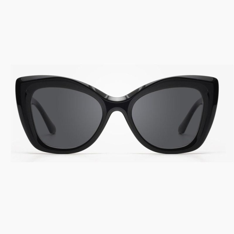 Over Size Triangle Metal Trim Acetate Tac Sunglasses