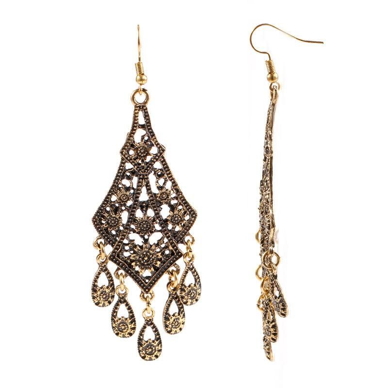 2019 Best Selleing Newest Design Alloy Earrings with Gemstone Jewelry