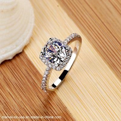 Fashion Women Jewelry Girls Gift Wedding Ring Diamond Silver Ring