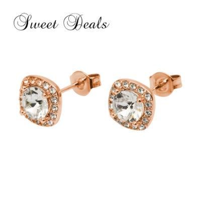 Brass Fashion Jewelry Square Earrings Stud for Women