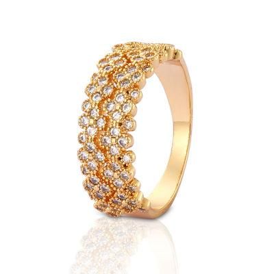 Fashion Women 18K Gold Plated Silver Stainless Steel Wedding Engagement Finger Rings Jewelry Design