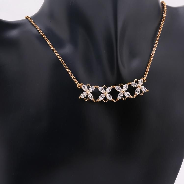 Wholesale Costume Fashion Imitation Gold Silver Stainless Steel Charm Jewelry with Earring Sets Pendant Necklace