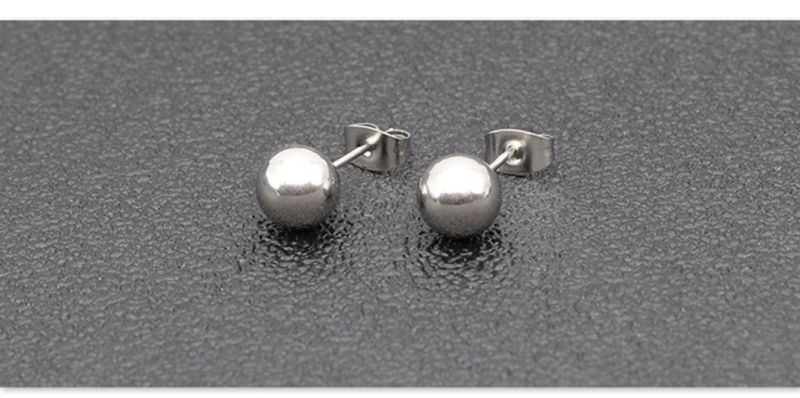Factory Wholesale Titanium Steel Stainless Steel Earrings Small Ball Fine Needle Earrings Fashion Hypoallergenic Earrings Er0123