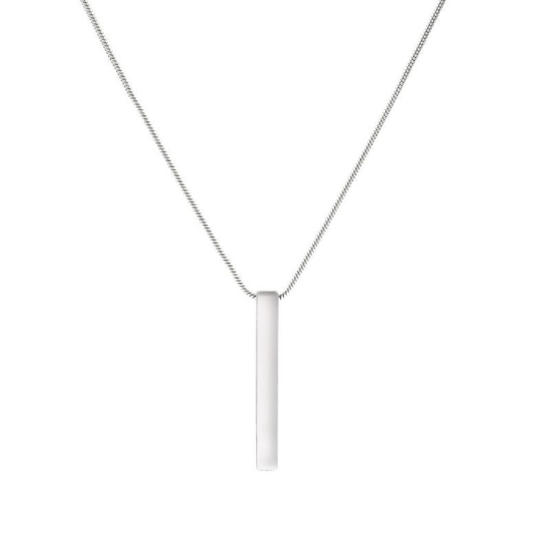 316 Stainless Steel Bar Stick Penant Necklace Non-Rust Jewellery Customized Fashion Jewelry for Lady and Men