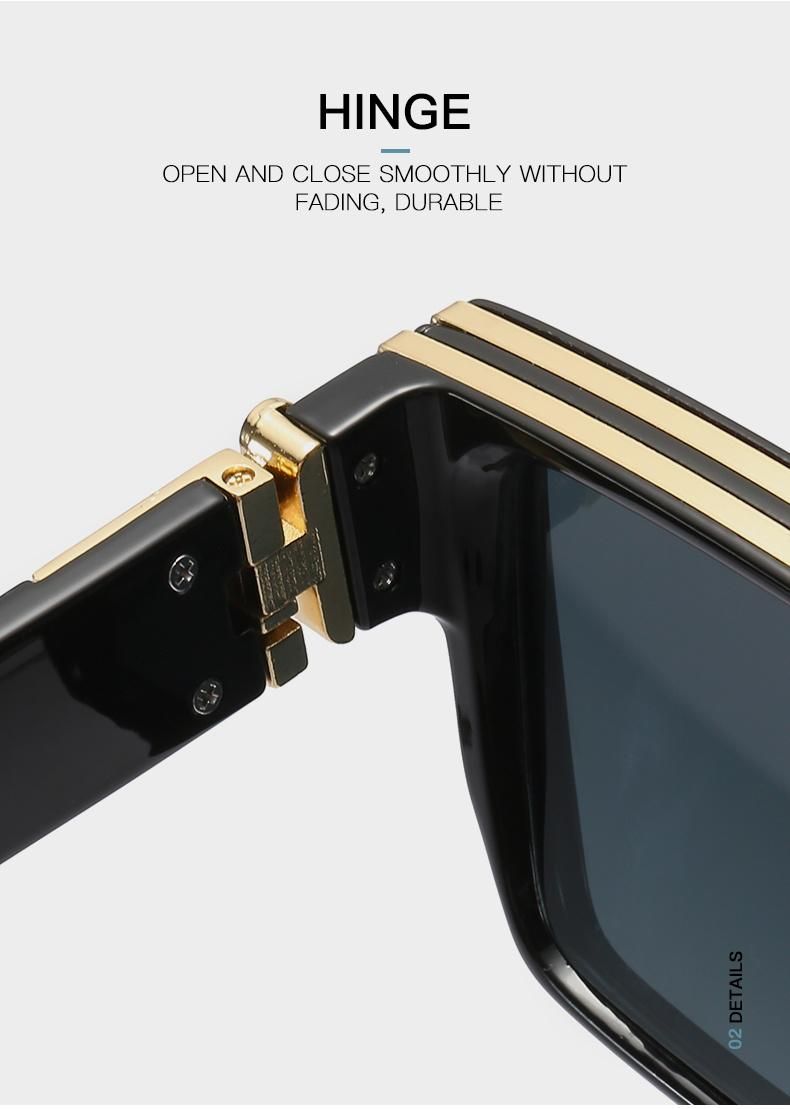 Large-Frame Sunglasses with Green Markings, The Same Model with Sunglasses, Cross-Border Foreign Trade Street Photography Catwalk Glasses