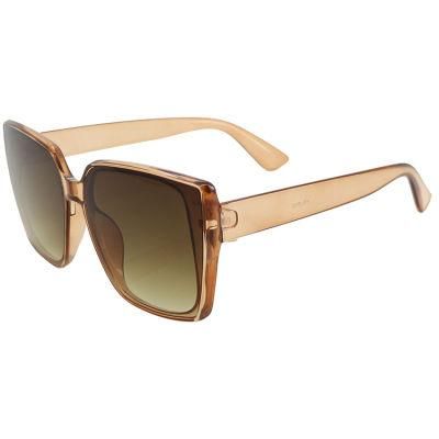 2022 Big Frame Crystal Light Orange Fashion Sunglasses