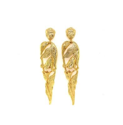 18K Gold Jewelry Long Drop Bohemian Earrings