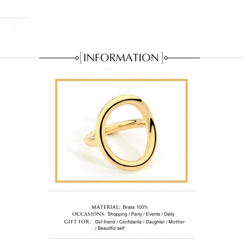 OEM Simple Knot Design Anniversary Gift Brass Ring