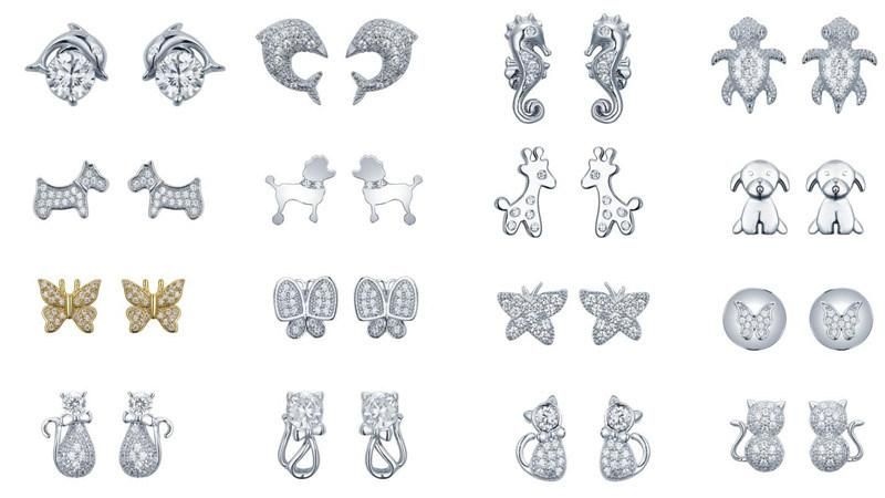 Factory Wholesale 925 Silver or Brass Small Stud Earring Jewelry