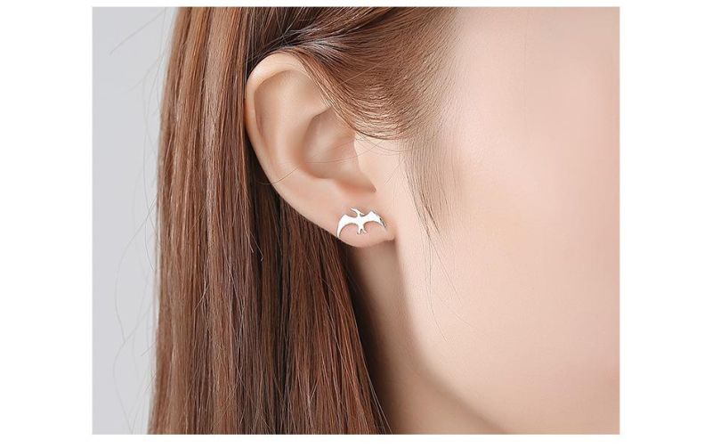 Special Pterodactyl Shape Sterling Silver 925 Ear Studs