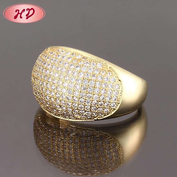 Women Stainless Steel 18K Gold Plated Silver Engagement Finger Wedding Rings Fashion Jewelry Design