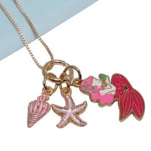 Sea Life Meimaid, Shell, Starfish&#160; Pendant&#160; Necklace