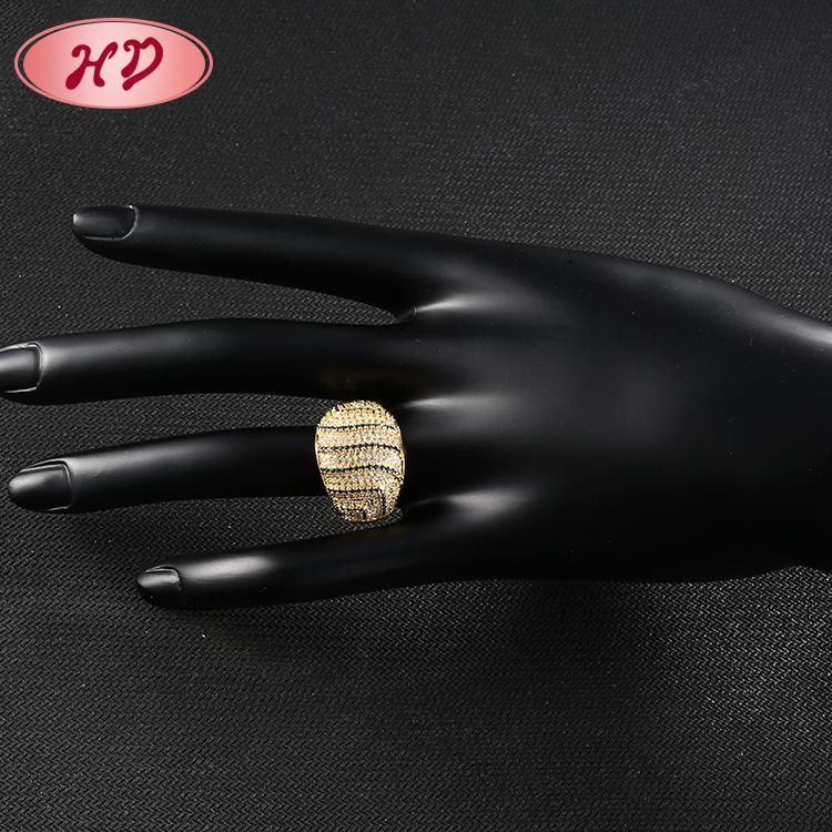 Fashion 18K Gold Plated Engagement Wedding Jewelry Stainless Steel Silver Man Finger Rings Design