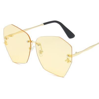 New Arrivals Wholesale High Fashion Luxury Trendy Unique Fire Shaped Rimless Sun Glasses Party Women Men Shades Sunglasses