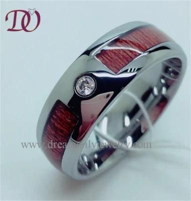 Zircon Stone Tungsten Ring with Stone
